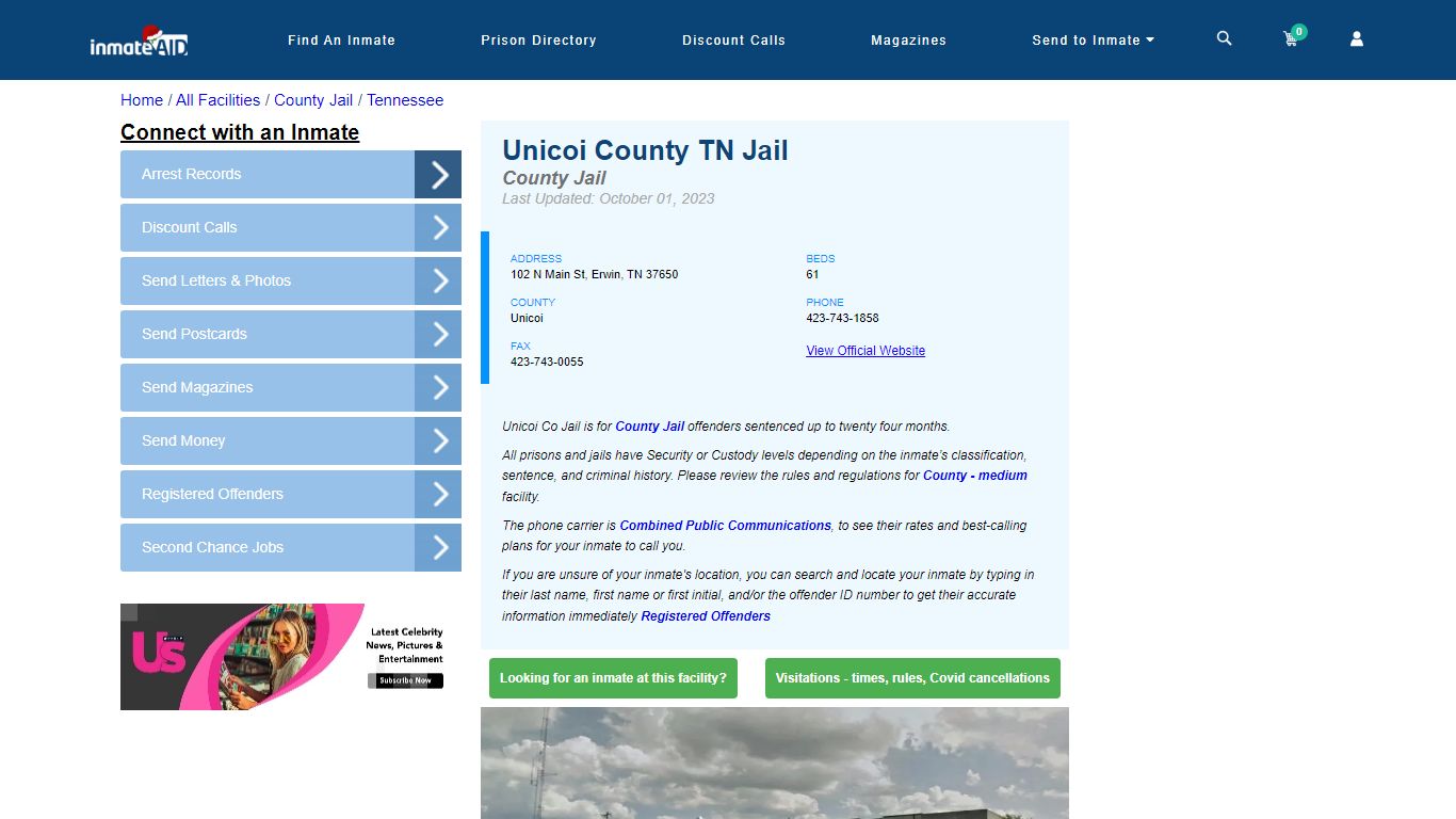 Unicoi County TN Jail - Inmate Locator - Erwin, TN